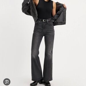 Levi's Black Flare & Wide Leg Jeans